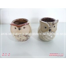 House 傢飾 陶瓷貓頭鷹牙籤罐, 1個
