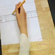 엠비아5 투명 플라스틱 T자 30cm T형자