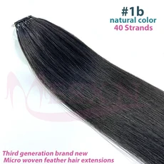 MESXN 세 번째 신제품 깃털 헤어 익스텐션 100% 인모 진짜 머리카락 편안하고 눈에 띄지 않는 브라운 블론, 01 적절한 관리를 통해 12개월, 01 26inches 65cm, 06 # 1억