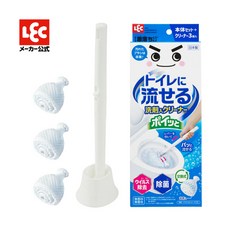 LEC 激落君 馬桶清潔劑, 1個, 馬通刷+3替換, N/A
