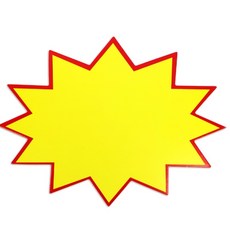 매장 안내 표시 종이 피오피 톱니형 네임택 10p, 1세트