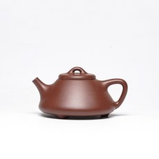 原礦紫泥石瓢手製經典紫砂茶壺, 1個, 1L, 紫泥:如圖所示