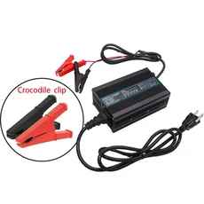 호환10Ah ~ 용 24v 10a 충전기 24V 납 산성 배터리 전동 휠체어 AGM 품질 알루미늄 합금 스마트 팬 OHRIJA, 01 US-110V, 01 China Mainland, 08 Alligator clip