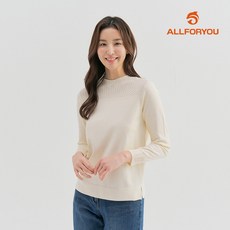 [올포유] [모델착장] 여성 짜임 포인트 라운드 니트 ALSRM1111-102