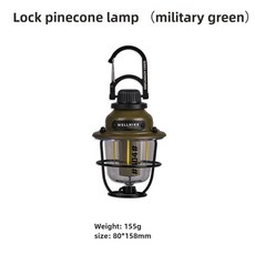 야외 캠핑 초장기 내구성 잠금 솔방울 텐트 다기능, 색상: 3. 녹색, 1개