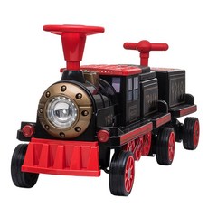 전동기차 탑승형 기차놀이 전동트레인 놀이체육 3인 세트, 듀얼 드라이브, 블랙레드 4륜구동 3인세트