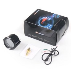 차량용 디지털 LED 수온 게이지 센서 포함 범용 7 색 계량기 섭씨 40-140 도 2 인치 52mm