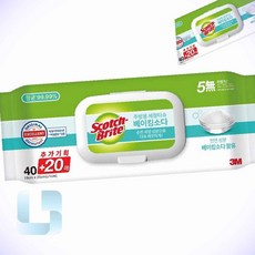 리버썸 주방용 베이킹소다 40+20매 강력수세미 일회용세제수세미