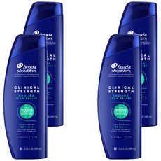 헤드앤숄더 클리니컬 스트렝스 댄드러프 디펜스 인텐시브 앤 쿨링 이치 릴리프 샴푸, 400ml, 4개