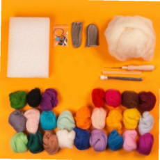 양모펠트공예 하비어굿타임 니들펠트 DIY 키트 울양모 25색 공예, 25색키트