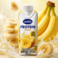 씨제이 얼티브 프로틴 바나나맛, 12개, 250ml