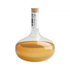 VITO zakka 500ml月亮灣玻璃空瓶 果酒玻璃空瓶, 1個, 500ml
