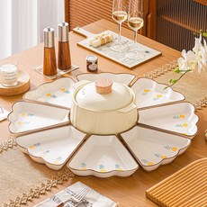 碗盤禮盒 餐具禮盒 陶瓷碗盤 套裝家用新款, 拼盤單買，聯繫客服,無規格, 1個