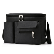 [초대형] 볼라비 유모차 가방 다용도 수납 정리함 휴대용 기저귀 파우치 보조 보온 보냉 대용량 수납함 버기백, 1개, 블랙