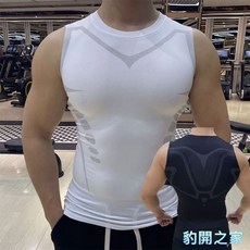 豹開之家 夏季冰絲印花運動健身無袖T恤 男生涼感背心 BX13