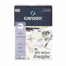 캔손 이매진 믹스미디어 패드 200g 드로잉 스케치 연습장 A4 그림 1개입