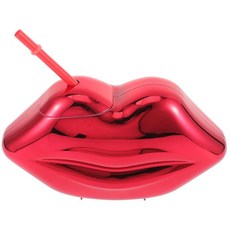 COHEALI 수영장 파티 장식 창의적인 칵테일 잔 1세트 립 모양 텀블러 컵 빨대 포함 위스키 음료 와인 홈 바 파티용 262537, COHEALI 수영장 파티 장식 창의적인 칵테일 잔 1