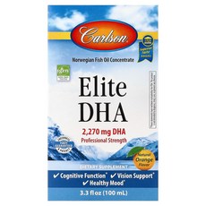 Carlson Elite DHA Natural Orange 3.3 fl oz (100 ml), 1