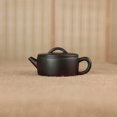宜興建水正宗紫陶原礦手工漢瓦壺 家用名家紫砂茶壺 功夫茶具, 1個, 紫陶直口漢瓦壺170ml（安全包裝）品茗