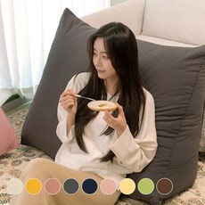 플랫화이트 삼각 등받이 쿠션 솜포함, 그레이