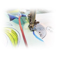 1600P 3mm高腳雙包繩壓布腳*適用兄弟juki勝家三菱仿工業/工業用縫紉機平車(可車出芽)*拼布材料, 1個