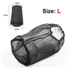 원통형 고 유량 공기 흡입 필터 용 자동차 에어 필터 보호 커버 검정색 AIB01 방수 내유성 방진 범용, 01 L