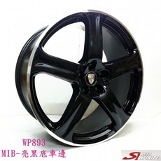 FK鋁圈 22吋 5/130 WP893 亮黑底車邊鋁圈，提升愛車外觀與操控性, 1個