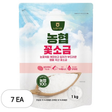 농협100 농협식품 꽃소금, 7개, 1kg