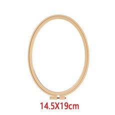 DIY 프레임 후프 바느질 색상 나무 대한 공예에 타원형 자수 플라스틱 세트 라운드 링 크로스 도구 스티치 바늘, 14.5X19cm, 1개, 16 14.5X19cm