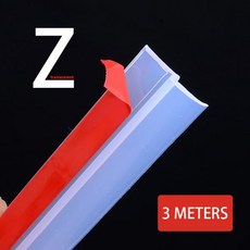 스펀지 방진 패드 방음 매트 흡음 테이프 호환 Z 타입 투명 자동 고무 씰 2-8 미터 자동차 도어 씰링 스트립 웨더 엣지 트림 소음 차단, 3M Transparent Z