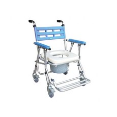 耀宏 便器椅 便盆椅 沐浴椅 YH121-3 鋁合金收合式 (附輪/高低可調) - 輕巧耐用 方便移動, 單台-附便盆, 1個