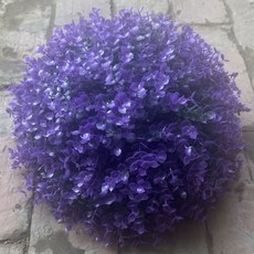 프로템 잔디볼 조화 실내 인테리어 잔디 정원 인조 프로테아 파인니들 가지 촬영 플랜트월, 블루퍼플 유칼립투스 그라스볼 43cm