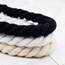 면로프 면밧줄 줄 끈 M단위판매, 블랙20mm