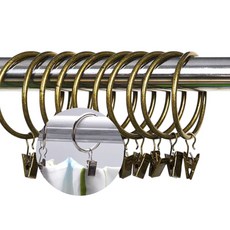 곰빵몰 실버 2.5CM 커튼 링 집게 고리 걸이 커튼집게 도구 툴 찝는, 1개