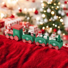 해피 크리스마스 원목 기차(4칸) (그린) XA chl+530dx