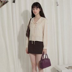 [SML사이즈]여성 베이직 세일러 카라 프릴 블라우스 빅사이즈 카라셔츠 남방 L사이즈