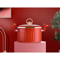 羅馬鍋通用湯鍋多功能不粘料理鍋紅色禮品琺琅鍋湯煲, 紅色羅馬-禮品款, 1個