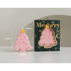 크리스마스 트리 양초 장식품 선물 소품 트리 장식 오브제, 1개, 67g, 피치 우롱(무향)