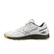 Mizuno Cyclone Speed 4 排球鞋 男女款 運動訓練 輕量 白黑 V1GA238054, 1個, 28.0 CM