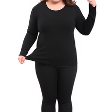 모두핏 여성용 초극세사 기모 내복 세트 상하의 따뜻한 발열 내의 겨울 이너 빅사이즈