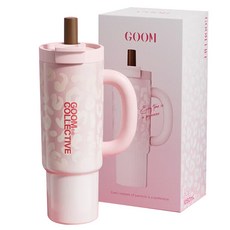 굼 레오파드 시리즈 아이스 보온보냉 텀블러, 1개, 1050ml, 러블리