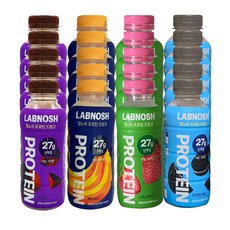 랩노쉬 프로틴 350ml 3종 20개(카카오x8 +바나나x6 +딸기x6)