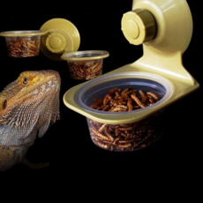 파충류 밥그릇 도마뱀 양서류급 사육장 파충류급 급식대 1구 2구 사육장급 흡착식, 1