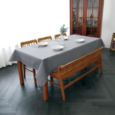 케이홈 폴리 방수 테이블보 식탁보 행사용 식탁 테이블, 그레이, 140x260cm, 1개