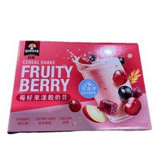 桂格莓好果漾穀物奶昔，多種莓果口味，冷熱沖泡皆宜，膳食纖維豐富，獨立包裝方便攜帶, 1箱, 36份