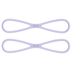 엘로웬 홈트 8자 스트레칭 밴드(1+1) 2p 세트 요가 필라테스 전신 스트레칭 초급~고급 맞춤 강도, 1개, 퍼플+퍼플