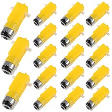 18개 TT 기어모터 DC 3~6V 이중축 4륜구동 스마트카 아두이노 로봇 제작용, Yellow Yellow