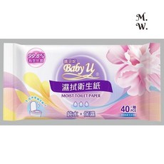 寶貝妮濕拭衛生紙 (40抽 3包入) - 純水保濕、可沖馬桶分解, 40抽