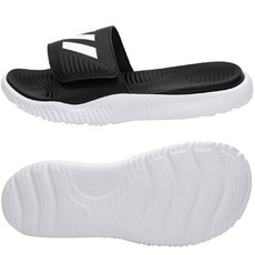 adidas 愛迪達 ALPHABOUNCE SLIDE人氣拖鞋+口罩, 265, 黑，白