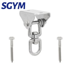SGYM 헤비 듀티 스윙 고정 버클 후크 행거 304 스테인레스 스틸 요가 해먹 샌드백 루 180 360 1 세트, [01] D Type, 1개